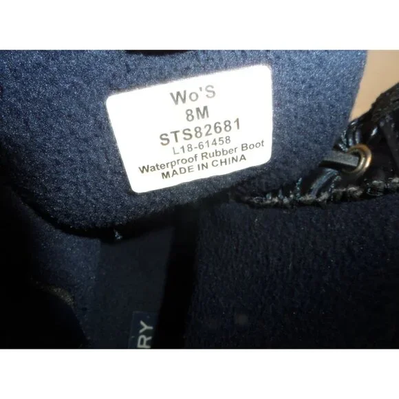 Sperry Women's STS82681 Saltwater Nylon Quilt Rain Boot Navy Size 8M - Picture 4 of 9